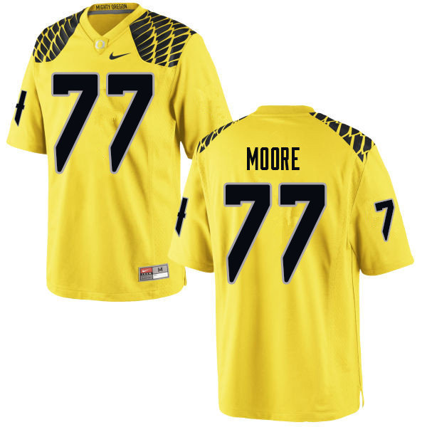 Men #77 George Moore Oregn Ducks College Football Jerseys Sale-Yellow